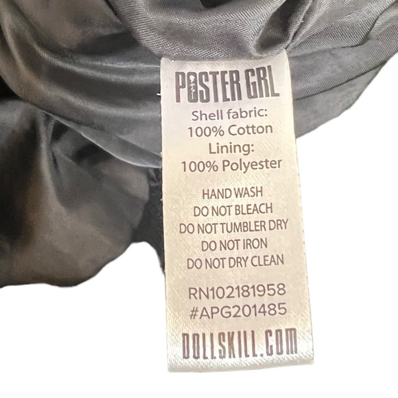 Dolls Kill | Poster Girl Heartbreakers Club Black Varsity Jacket Size Small - Picture 5 of 8